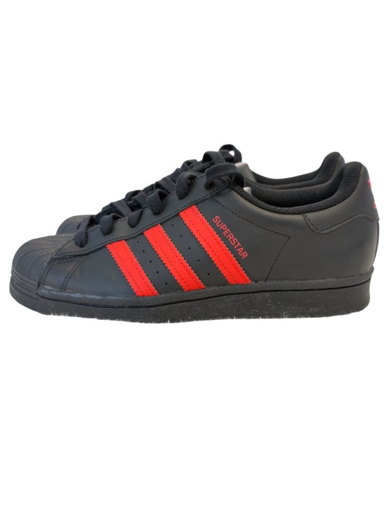 Adidas Shoes - NWOT Adidas Superstar Core Black Vivid Red Sneakers Men Women Classic Size 5M/7W